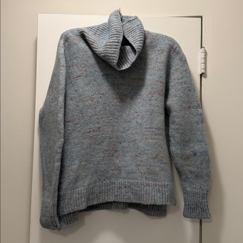 Banana Republic Blue Tweed Alpaca Wool Knit Sweater